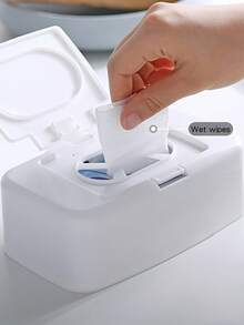 1 szt. Pudełko na chusteczki nawilżane z guzikiem, pudełko na chusteczki samochodowe, pudełko do przechowywania, przenośne pudełko do przechowywania chusteczek nawilżanych do salonu, pudełko na ręczniki nawilżane, pudełko na ręczniki z osłoną na przycisk, pudełko do przechowywania ręczników mokrych i suchych, pyłoszczelne, wielofunkcyjne, świetny prezent, prezent na Halloween, Boże Narodzenie, powrót do szkoły, Walentynki, bezpieczne i pyłoszczelne