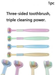 Three-Sided Soft Hair Toothbrush, Effective Wrap-Around Design, Deeply And Thoroughly To Clean Teeth And Gums, Suitable For Adults And Children Toothbrushes And Accessories - Multicolor - View 7