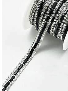 1 jard samoprzylepnych szklanych kryształowych pasków dekoracyjnych z diamentami, kryształowe naklejki wstążkowe, błyszczące paski dekoracyjne, idealne na prezenty walentynkowe, modne naklejki dekoracyjne DIY – do odzieży, obuwia, czapek, toreb, różnych wyrobów rzemieślniczych i wystroju wnętrz - Wielokolorowe - Zobacz 19