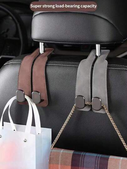 1 Pc Car Hook, Car Seat Back Double Hook, Multifunctional Car Rear Seat Mobile Phone Holder