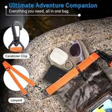 Pelican Marine Bolsa seca impermeable IP68 de 2 L – Mochila enrollable con funda para teléfono/bolsa, Accesorios esenciales para acampar, natación, playa, pesca, rafting, viajes – Hunter Camo(Cazador Camuflaje 2L 2L) - Multicolor - Ver 5