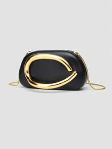 Black PU Leather Clutch - Ideal For Valentine's Day, Comfortable And Fashionable, Fashion Handbag, Personalized Gift Option, Accessory 2026, Chic Style For All Occasions, Luxury Feel At Affordable Price, Party Bags,Perfect For Party Wedding Prom Dinner/Banquet Matching With Holiday Party Dress Evening Dress & Sequin Dress - màu đen - Xem 2