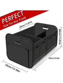 这款汽车后备箱储物箱，配有加固提手和多个隔层，可折叠设计，采用 600D 牛津布制成，适用于任何轿车、SUV 或小型货车，专为车辆储物而设计，是 SUV 储物方案和旅行储物箱的理想之选。