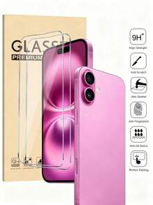 2pcs Tempered Glass Screen Protector Compatible With Apple 16 Plus 6.7 Inch, Anti-Scratch, Compatible With Phone Cases, High Definition Clear, Also Compatible With IPhone 17/17 Pro/17 Pro Max/17 Air/16 Pro Max/16 Pro/15 Pro Max/15/15 Pro/15 Plus/14 Pro Max/14 Pro/14 Plus/14/13 Pro Max/13 Pro/13/12/11 - 2 Pieces Transparent - View 25