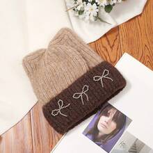 1顶扎染可爱涤纶抓绒针织猫耳帽，秋冬季