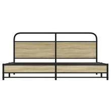 vidaXL Metallbett Ohne Matratze, Sonoma-Eiche, 180x200 Cm - Castano - Visualizzare 5