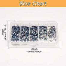 250个/盒 5种混合款式钓鱼桶轴承滚动旋转实心环LB路亚连接器尺寸2/4/6/8/10