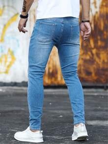 Men Jeans - Washed light blue - View 5