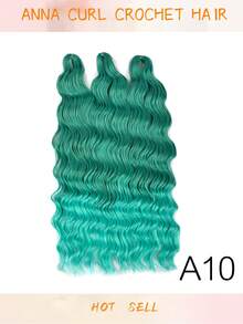 Heat-Resistant 24 Inch Synthetic Braiding Hair Extensions Loose Deep Wavy Braid Hair Water Wave Ombre Brown Twist Crochet Curly Anna Hair For Christmas New Year - Multicolor - View 58