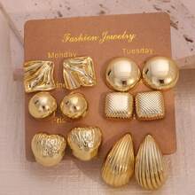 6 Pairs Fashionable & Versatile CCB Material Flower, Teardrop, Butterfly, Star Shaped Earring Set, Suitable For Festivals, Gatherings, Parties, Vacations, Daily Wear - Multicolor - View 11