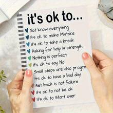 1本“没关系……”励志螺旋笔记本 - 100页自我提升日记本，内含横格纸，波西米亚风格设计，是送给朋友、家人或自己的励志礼物，现代封面，耐用螺旋装订，包含积极肯定语录，美观实用，书写流畅，适合创意写作者使用。 - <沒關係…>勵志螺旋筆記本 - 查看 3