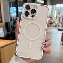 透明磁吸手机壳，兼容 17 Pro Max、16、15、14、13、12、11 Pro Plus Max、Mini 7、8、SE、16e、7P、X、XR、Xs Max，防震保护套，兼容三星 S25 Ultra、S24 Ultra、S23 FE、S22+ - 白色 - 查看 5