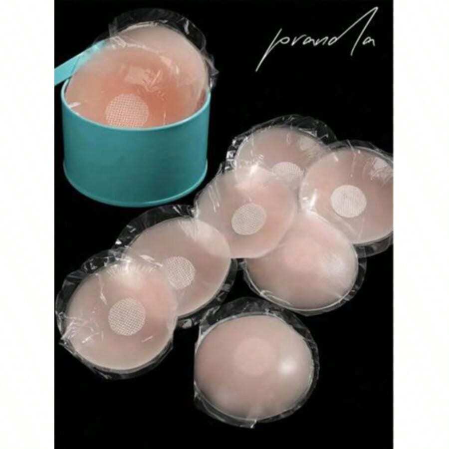 Cakes Cover Seamless Silicone Nipple Covers Adhesive Bra Invisible Strapless Sticky Bra Petals Breast Lift Pasties For Women - Màu be - Xem 1
