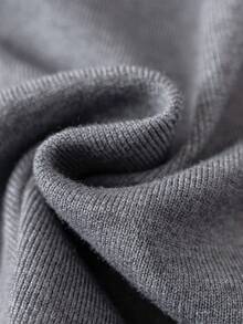 Conjunto de 2 peças: 1 cardigan de malha com bolso falso e cor sólida para meninas e 1 calça de malha também em cor sólida. Ideal para uso diário, férias, primavera, outono e inverno. - Cinza - Ver 8