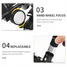 90倍天文望远镜，适合初学者，专业天文景观望远镜，带三脚架，2个不同倍率的目镜，1.5倍巴洛镜（本产品应逐步调节，以使目镜显示图像更快更清晰。）