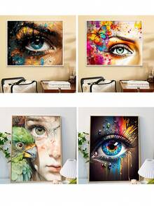 成人数字油画套装 - 16x20英寸彩色画布，简易丙烯画套装，含画笔和颜料 - 家居装饰及生日、情人节、圣诞节、母亲节礼物的完美之选 - 明亮 - 查看 12