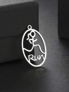 AMAXER 3件套不锈钢奔跑小人吊坠DIY饰品制作材料，节日礼品批发 - 簡約系列 - 查看 10