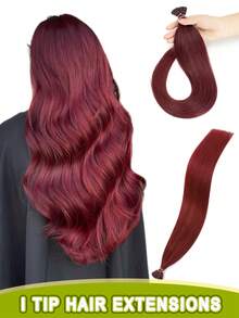 I-Tip Hair Extensions, Human Hair, I-Tip Hair Extensions - Invisible, Pre-Bonded Straight Fusion Hair Extensions, Unisex, I-Tip Hair Extensions, Human Hair Extensions, 1B Natural Black Straight Hair, I-Tip Keratin Hair Extensions, Invisible - Multicolor - View 60