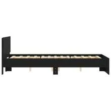vidaXL Bettgestell Mit Kopfteil Schwarz 120x190 Cm - Black - View 6