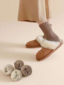 1/3/5/8 双装（随机发货）【实用保暖】通用多色毛绒质感保暖运动袜，适合秋冬季运动