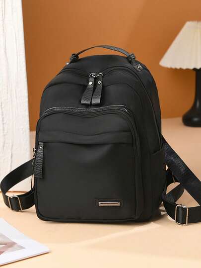 Women's Backpack - Commuter Solid Color Fashion Backpack - Multi-Compartment Large Capacity Backpack - Work, Travel, Fitness Outdoor Bag