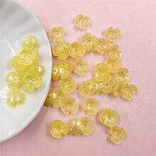 1 Bag/200Pcs 9.5mm Acrylic Small Flower Beads Charms Jewelry Making DIY Bracelet Necklace Beaded Material - 黃色 - 查看 2