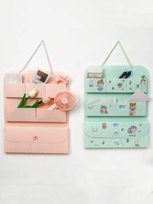 1个悬挂式收纳袋 - 带挂绳，可收纳珠宝和化妆品，方便携带，轻巧设计