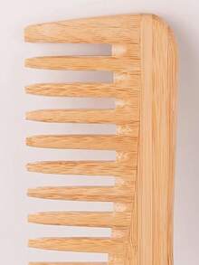 1pc Wide-Tooth Bamboo Hair Comb, For Brushing And Styling Hair - Multicolor - View 3