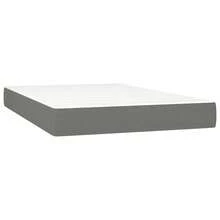 vidaXL Boxspringbett Mit Matratze, Dunkelgrau, 120x200 Cm, Stoff - Grigio - Visualizzare 5