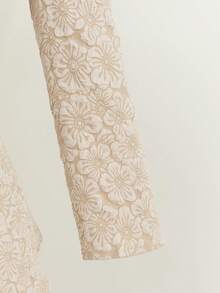 Elegant Women's Stand Collar Top, Asymmetric Design, Elegant, 3D Floral Pattern, Suitable For Women, Nyonya Style, Malaysian Traditional Attire - Champagne - View 6