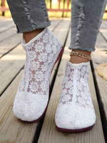 New European And American Imported Soft Bottom Flat Heel Loafers, Comfortable Versatile Slip-On Casual Grandma/Mother Shoes - Chantilly - View 4