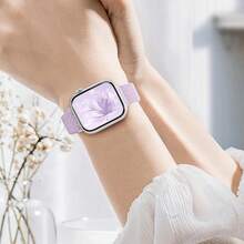 5 Paquetes de Bandas Elásticas Trenzadas Delgadas Compatibles con la Correa del Watch de 40mm 41mm 42mm 38mm 44mm 45mm 46mm 49mm para Mujeres y Hombres, Correas de Nylon Elástico Delgado Loop para Series 10 9 8 6 5 4 3 11 SE 2/1 - Verde claro/Azul claro/Luz estelar/Rosa/Lavanda - Ver 5