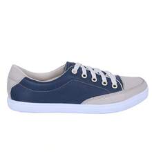 Women's Sneakers In Genuine Leather - Lightweight And Comfortable For Everyday Wear - Azul com Bege - 查看 3