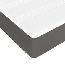 vidaXL Boxspringbett Mit Matratze, Grau, 140x190 Cm, Kunstleder - Grau - Übersicht 8