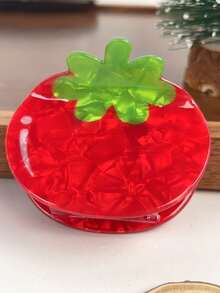 可爱蔬果发夹套装，胡萝卜、番茄、蘑菇造型亚克力发夹，趣味卡通食物发饰，适合女孩和女士，防滑夹爪，日常佩戴，打造可爱发型，优雅时尚发夹 - 彩色 - 查看 7