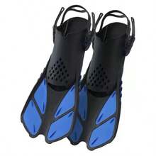 Professional Diving Fins With Scientific Curved Design, Breathable Non-Slip Snorkeling Fins For Free Diving And Swimming - Blue - View 4