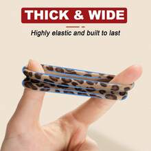 1个女士发圈（颜色随机），豹纹柔软弹力发绳，马尾辫发圈，简约高弹纹理发带，四季皆宜的多功能发饰，发圈，橡皮筋，发绳 - 彩色 - 查看 6