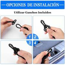 Red de para perros, 120 x 70 cm, red de protección para coche, red de separación universal, barrera para mascotas, malla de separación ajustable para asiento trasero de Oxford, evita que se - Unitalla - Ver 4