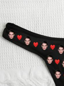 1PC Custom Thong With Face, Personalized Face Thong, Personalized Underwear With Face,Chic Autumn,Urban Gala