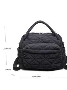 Mini Backpack, Corduroy Solid Color Small Backpack, Suitable For Outing, Travel, Shopping, Vacation, Multipurpose Small Bag - Black - View 5