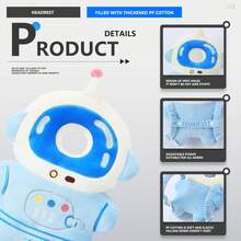 Baby Head Protector Pad Safety Pad For Walking & Crawling,Toddlers Head Safety Adjustable Back-Pack - 藍色太空人 - 查看 3