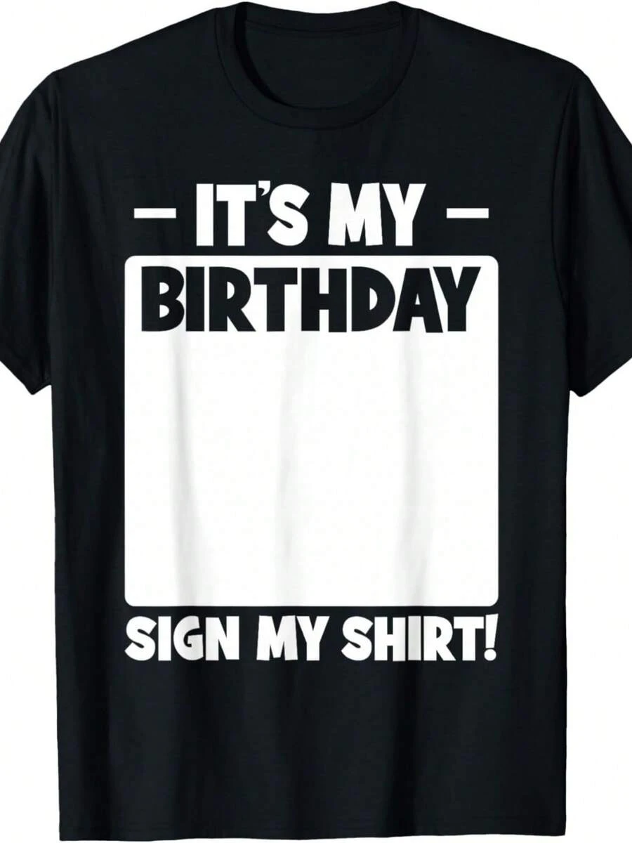 Es mi cumpleaños - Cartel divertido para fiesta de cumpleaños para hombres, mujeres y niños - Negro - Ver 1