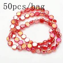Gói 50 hạt bát giác dẹt 8mm, phụ kiện làm đồ trang sức tự làm cho vòng cổ, vòng tay, hoa tai, móc khóa điện thoại và quà tặng - Bát giác phẳng 8mm - Xem 18