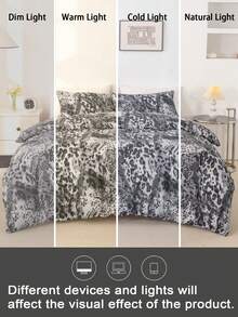 3pcs Leopard Print Bedding Set, Soft & Skin-Friendly Bed Linens Set, Includes 1 Duvet Cover & 2 Pillow Shams - Multicolor - View 8