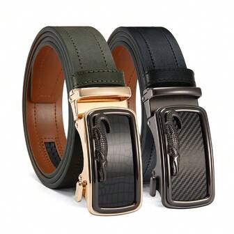 Belts For Men - Fashion Style Versatile Accessories, A Variety Of Colors To Choose From, Wear-Resistant Alloy Buckle, Adjustable Classic Style, Suitable For Leisure And Business And Various Occasions