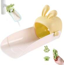 WADY 1 Piezas Extensor de Grifo para Niños,Faucet Extender for Kids de Agua de Silicona,Extensor De Grifo Para Niños Pequeños,Alargador de Grifo de Dibujos Animados para Niños,Prueba de Salpicaduras (Verde) - Amarillo - Ver 12