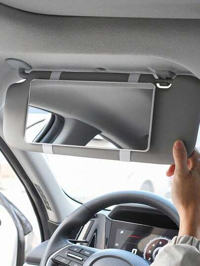 1 st. sminkspegel till bilens insida, solskydd, sminkspegel, backspegel, ultratunn rem, resårband, spegel med hög upplösning, biltillbehör