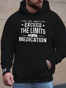 Sudadera con capucha de felpa de moda americana estampada para hombres, regalo para hombres - Negro - Ver 4