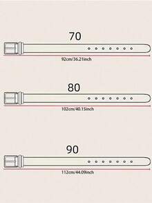 1pc Women's Minimalist Fashion Versatile Metal Buckle PU Leather Belt, Suitable For Dresses, Jeans, Pants, Stylish And Elegant City Lady Belt - Multicolor - View 6