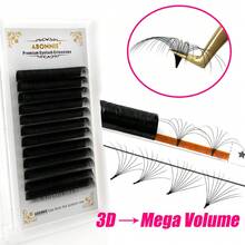 LAKANAKU Abonnie 12排 C 卷混合易扇形睫毛延长自动扇形睫毛延长假睫毛绽放易扇形睫毛簇，睫毛簇，单根睫毛，睫毛，假睫毛 - C - 查看 23